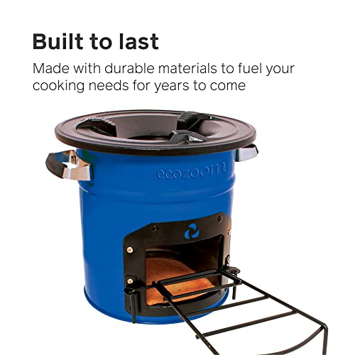 Rocket Stove Heavy Duty Portable Camp Stove for Outdoor Cooking, Versa Dual-Fuel (Wood & Charcoal)