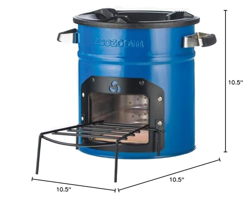 Rocket Stove Heavy Duty Portable Camp Stove for Outdoor Cooking, Versa Dual-Fuel (Wood & Charcoal)