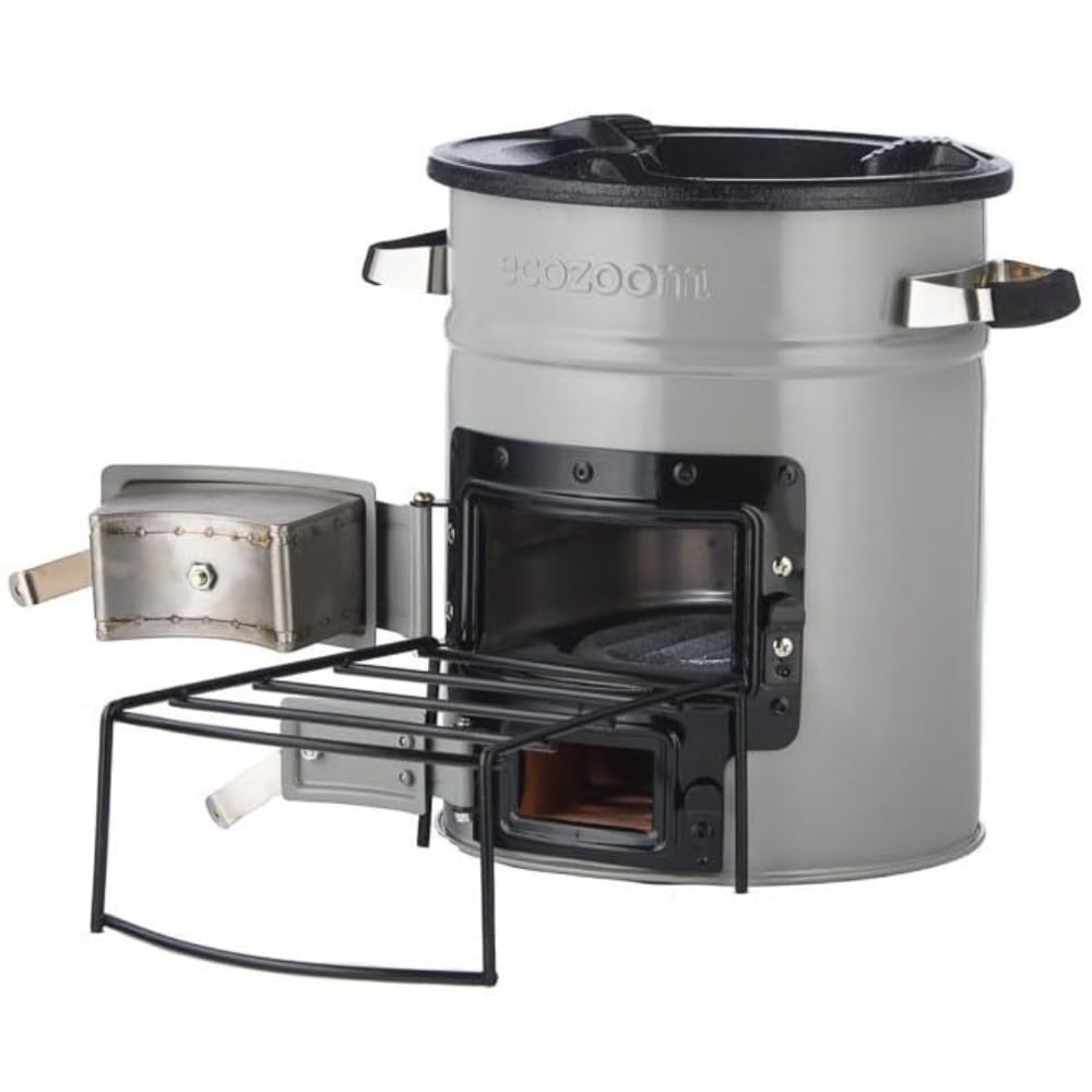 Rocket Stove Heavy Duty Portable Camp Stove for Outdoor Cooking, Versa Dual-Fuel (Wood & Charcoal)