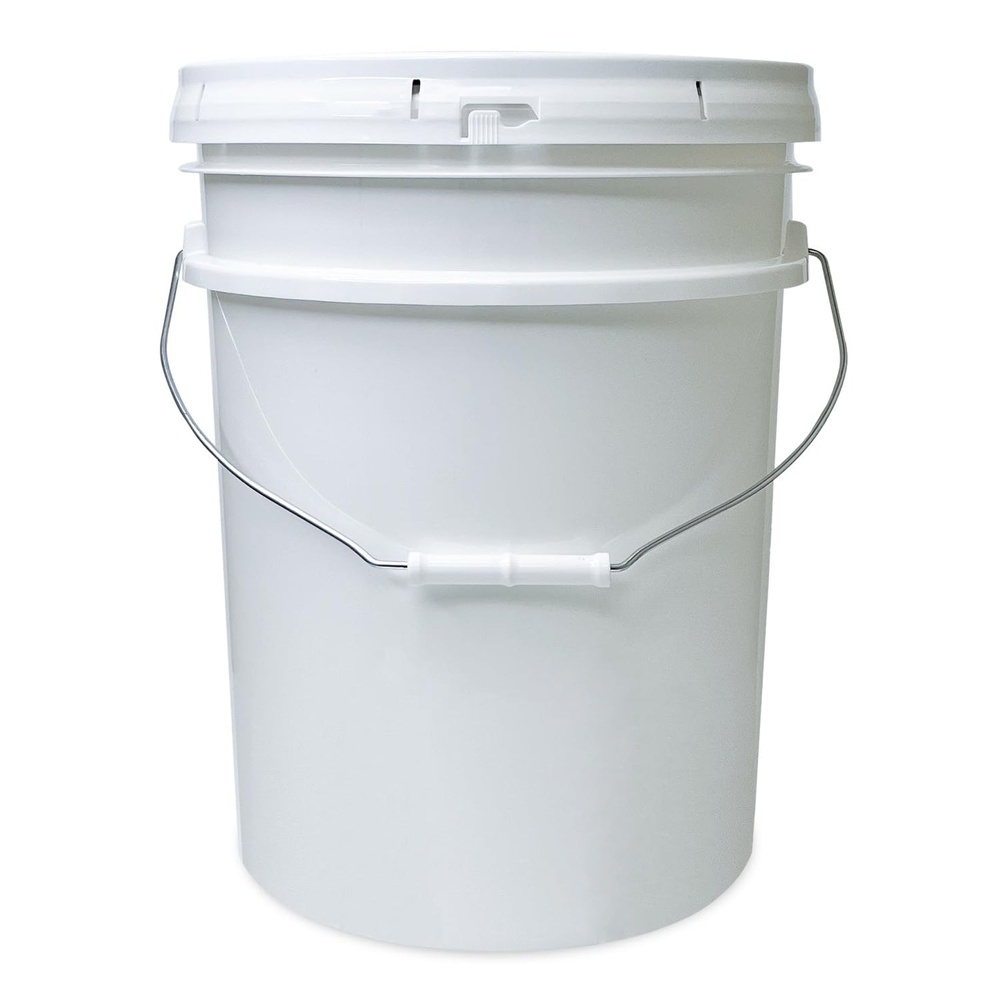 ePackageSupply 5 Gallon White Bucket & Lid, Made in The USA, Durable 90 Mil All Purpose Pail, Food Grade, Contains No BPA Plastic, Premium HPDE, 6 Pack