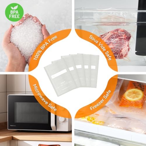 Wevac 11” x 150’ Food Vacuum Seal Roll Keeper with Cutter, Ideal Vacuum Sealer Bags for Food Saver, BPA Free, Commercial Grade, Great for Storage, Meal prep and Sous Vide