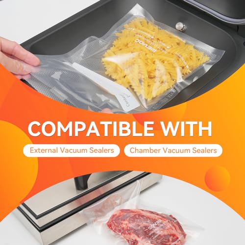Wevac 11” x 150’ Food Vacuum Seal Roll Keeper with Cutter, Ideal Vacuum Sealer Bags for Food Saver, BPA Free, Commercial Grade, Great for Storage, Meal prep and Sous Vide