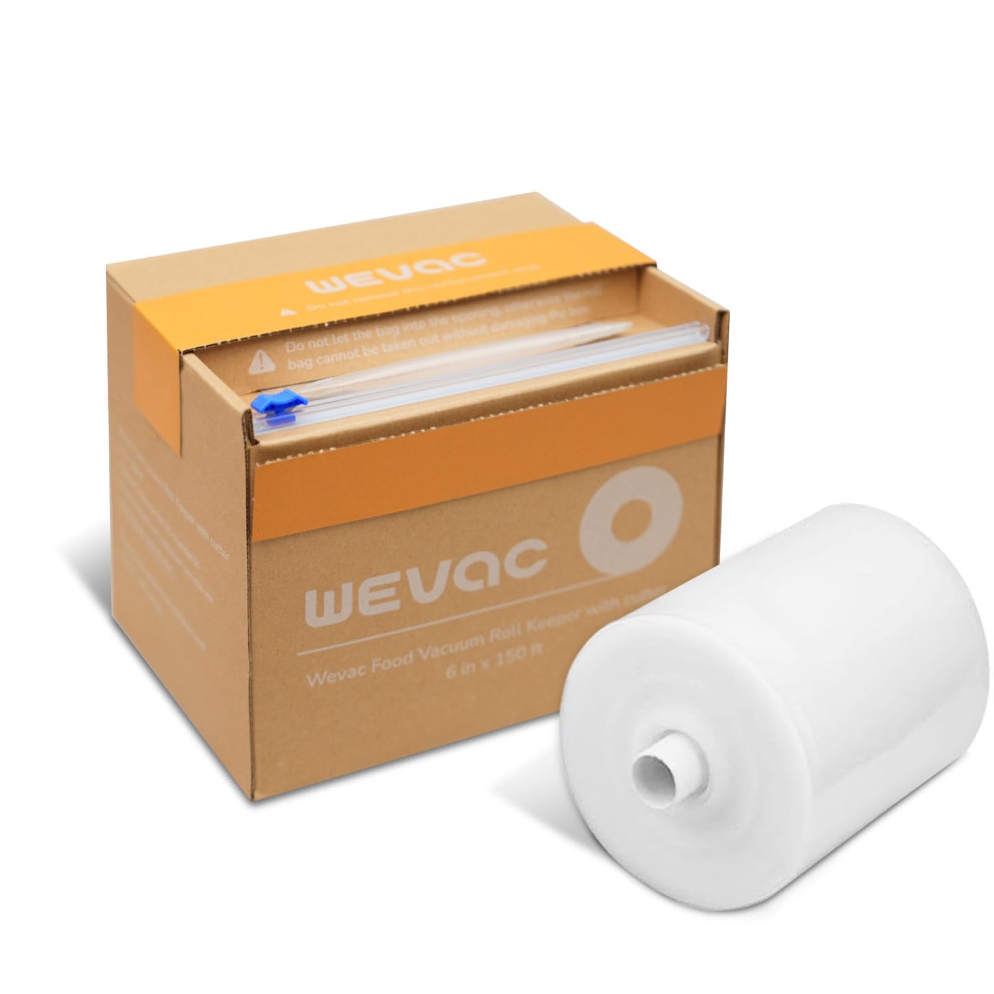 Wevac 11” x 150’ Food Vacuum Seal Roll Keeper with Cutter, Ideal Vacuum Sealer Bags for Food Saver, BPA Free, Commercial Grade, Great for Storage, Meal prep and Sous Vide