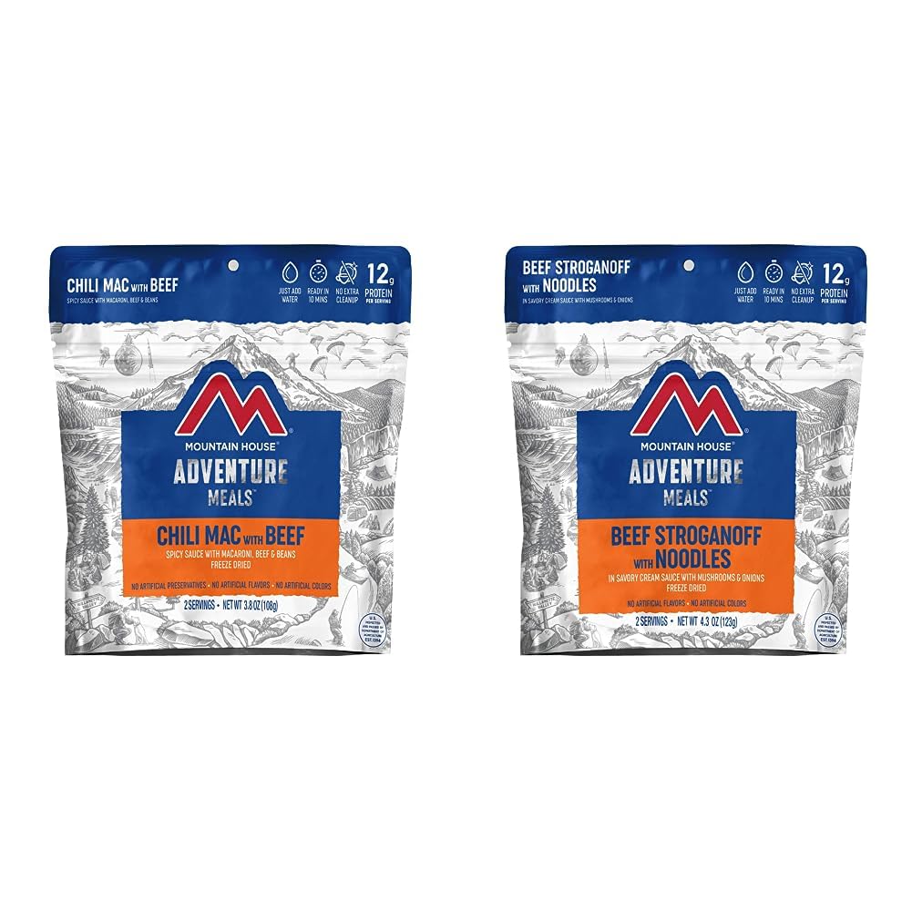 Mountain House Chili Mac with Beef | Freeze Dried Backpacking & Camping Food | 2-Servings
