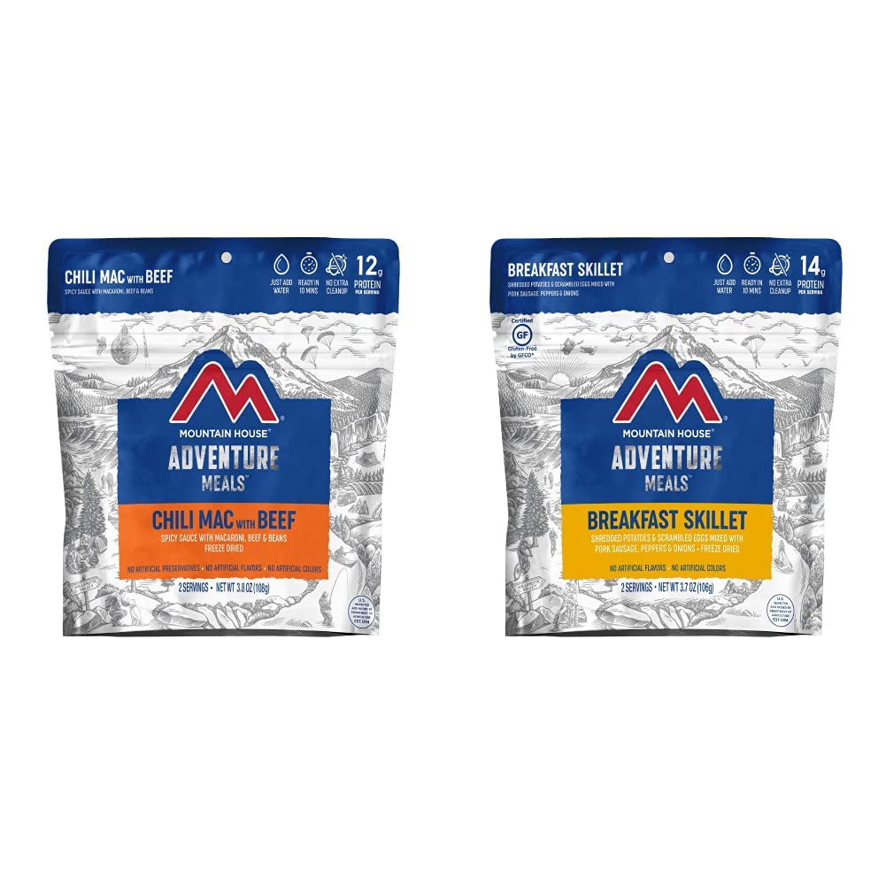 Mountain House Chili Mac with Beef | Freeze Dried Backpacking & Camping Food | 2-Servings