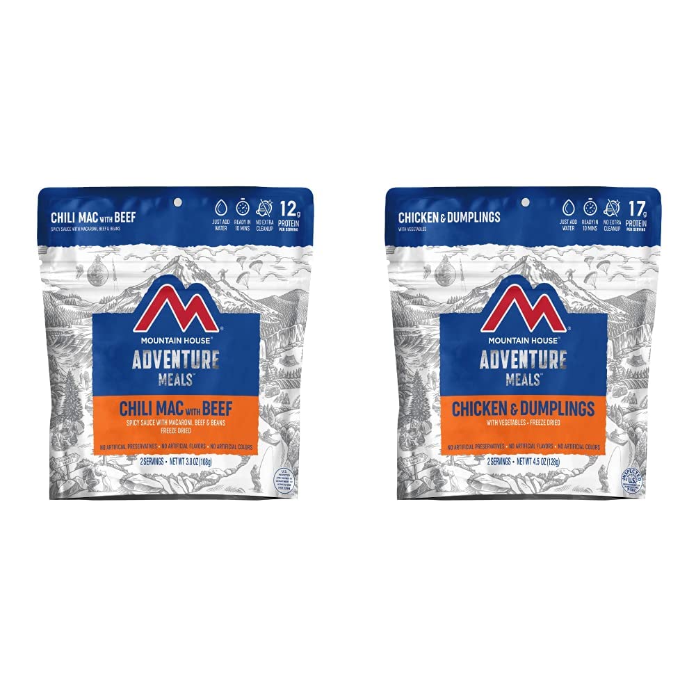 Mountain House Chili Mac with Beef | Freeze Dried Backpacking & Camping Food | 2-Servings