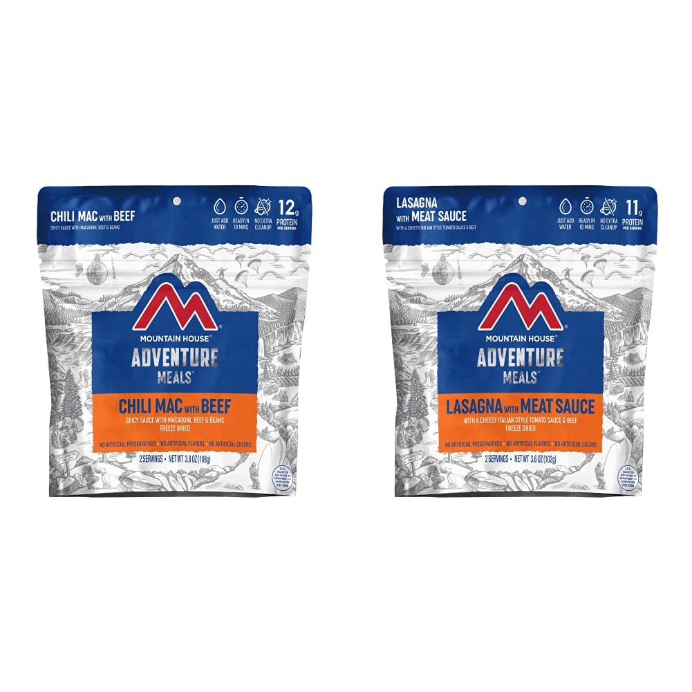 Mountain House Chili Mac with Beef | Freeze Dried Backpacking & Camping Food | 2-Servings