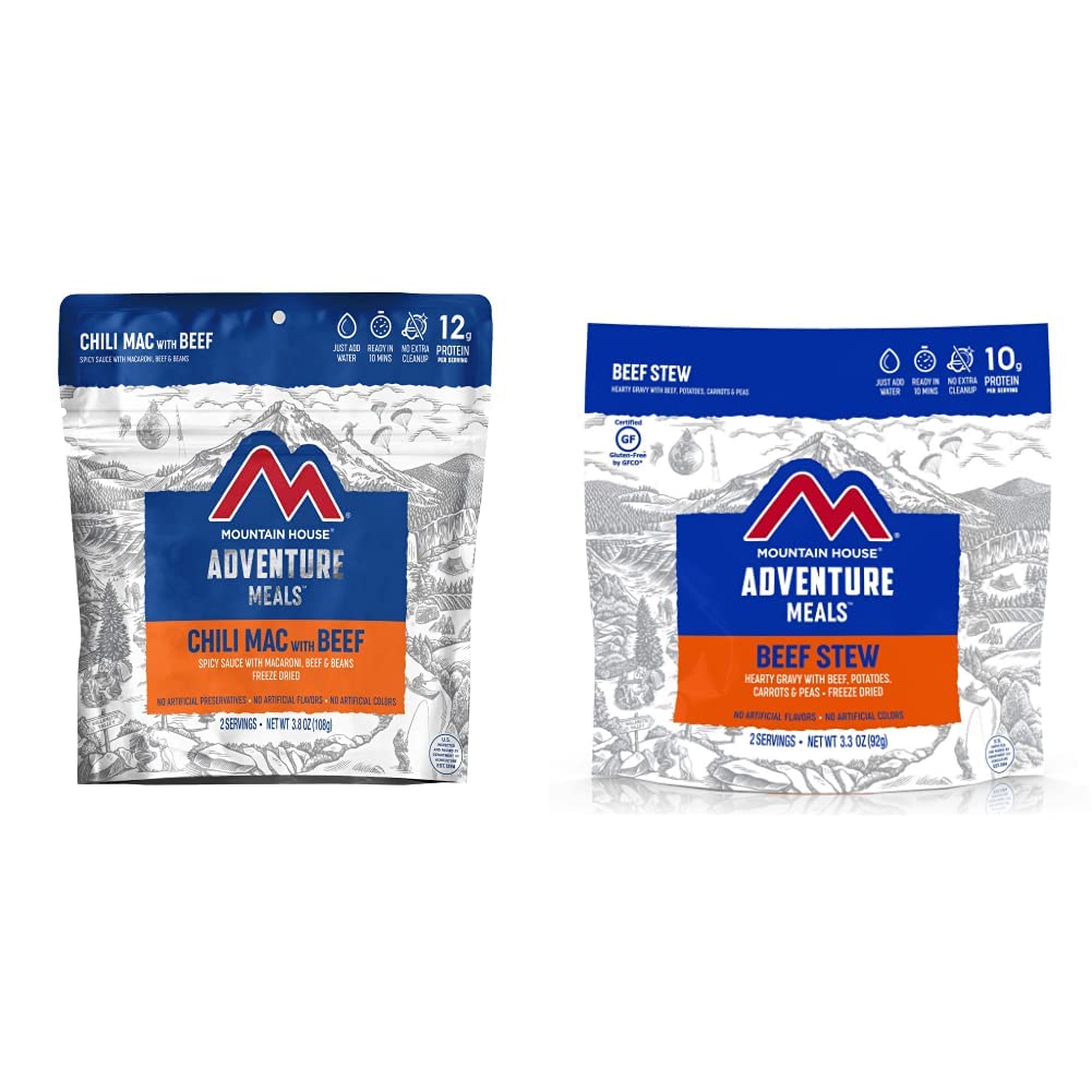 Mountain House Chili Mac with Beef | Freeze Dried Backpacking & Camping Food | 2-Servings