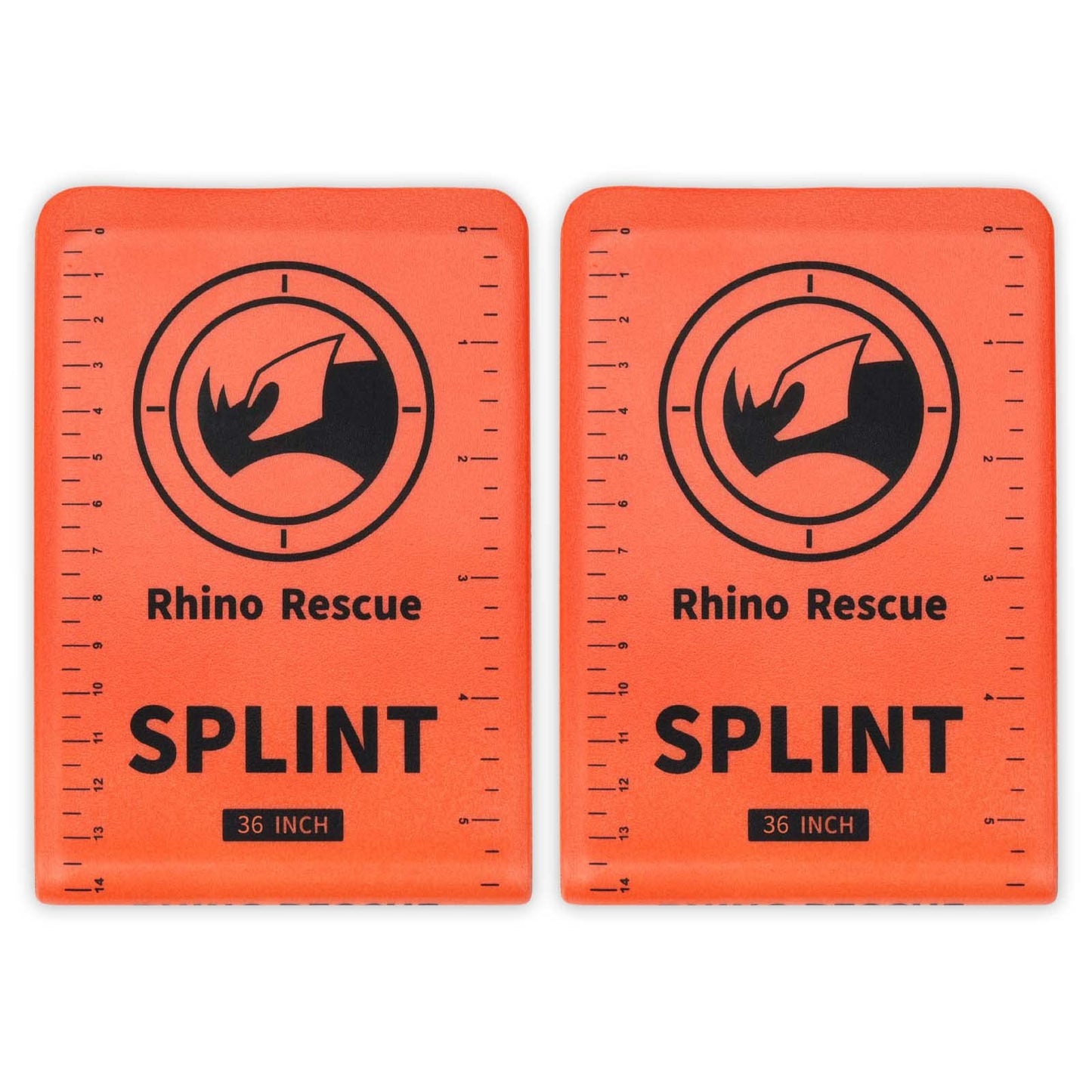 RHINO RESCUE First Aid Splint 36" X 4.3" Orange-Gray, Keep Bones in Position (1, Folded)