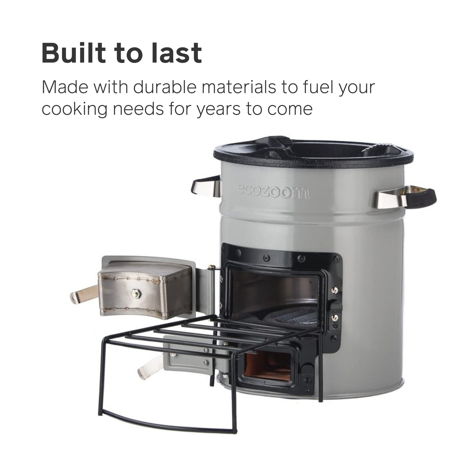 Rocket Stove Heavy Duty Portable Camp Stove for Outdoor Cooking, Versa Dual-Fuel (Wood & Charcoal)