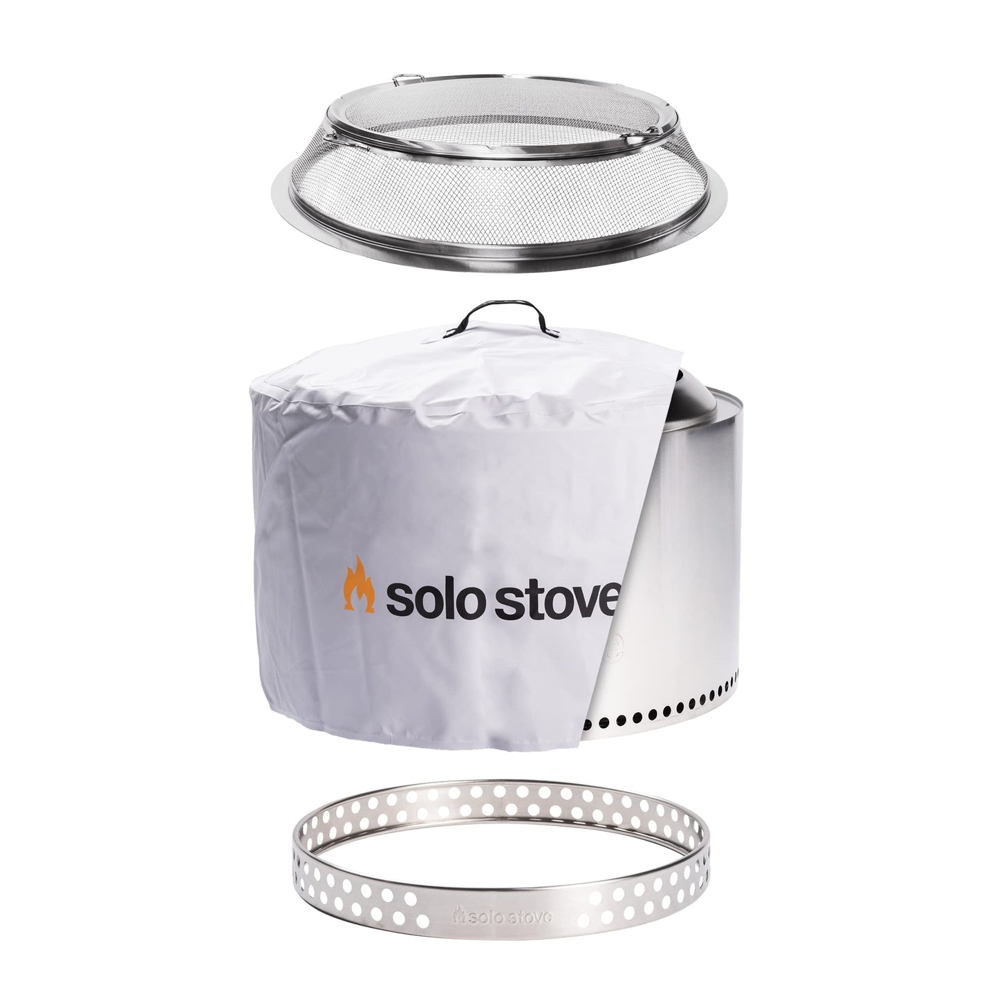 Solo Stove Yukon 2.0, 27 Inch Smokeless Fire Pit with Removable Ash Pan - Wood Burning Portable Stainless Steel Outdoor Fireplace, Stainless Steel, Ideal for 6 or More People, 38 lbs