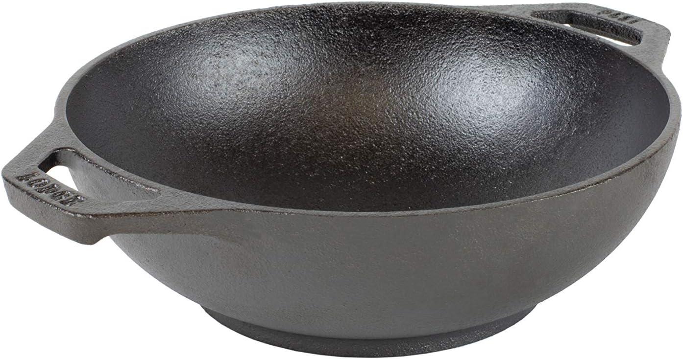 Lodge Manufacturing Company L9MW Mini Wok Cast Iron, 9", Black