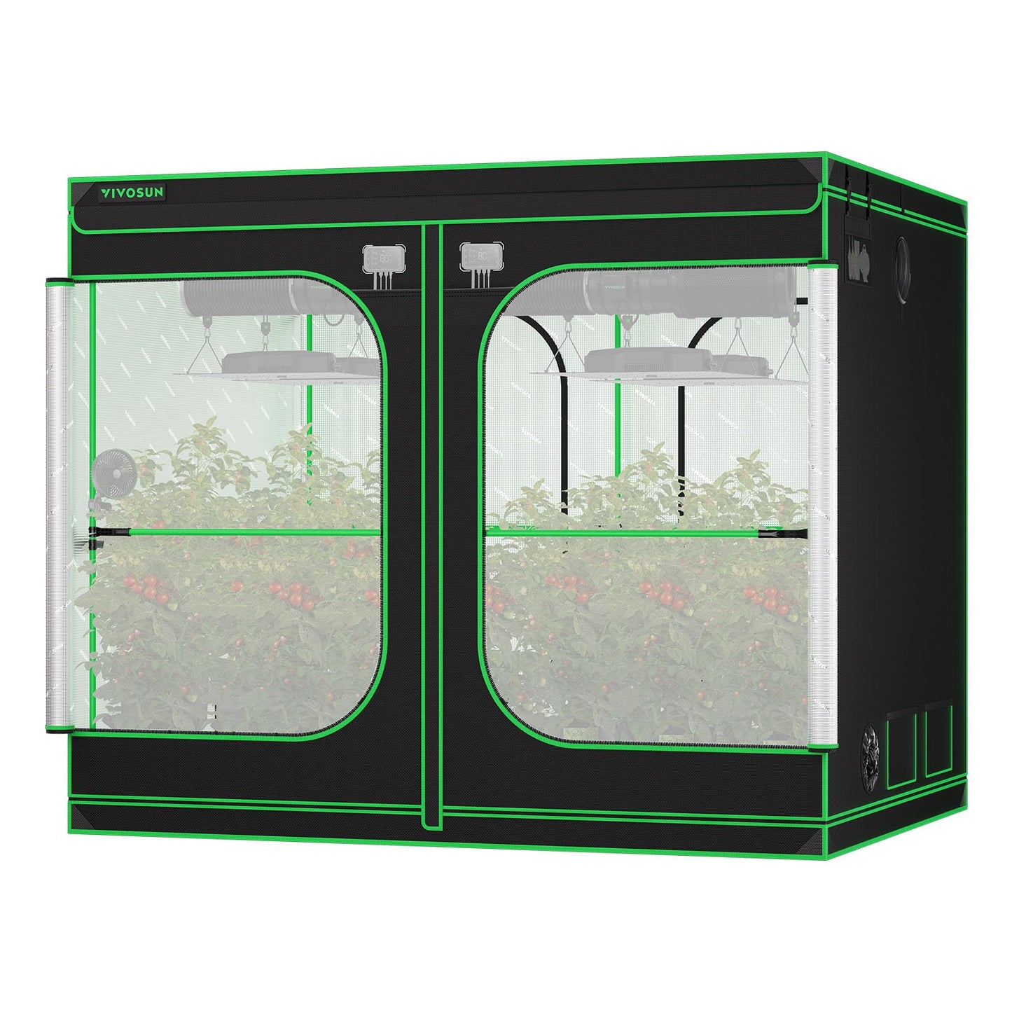 VIVOSUN P224 24"×24"×48" PRO Grow Tent, with Thick 1 inch Poles, Strengthened High Reflective Mylar Oxford Fabric & Extra Hanging Bars for Hydroponics Indoor Plant for AeroLight A100, No High CFM Kit