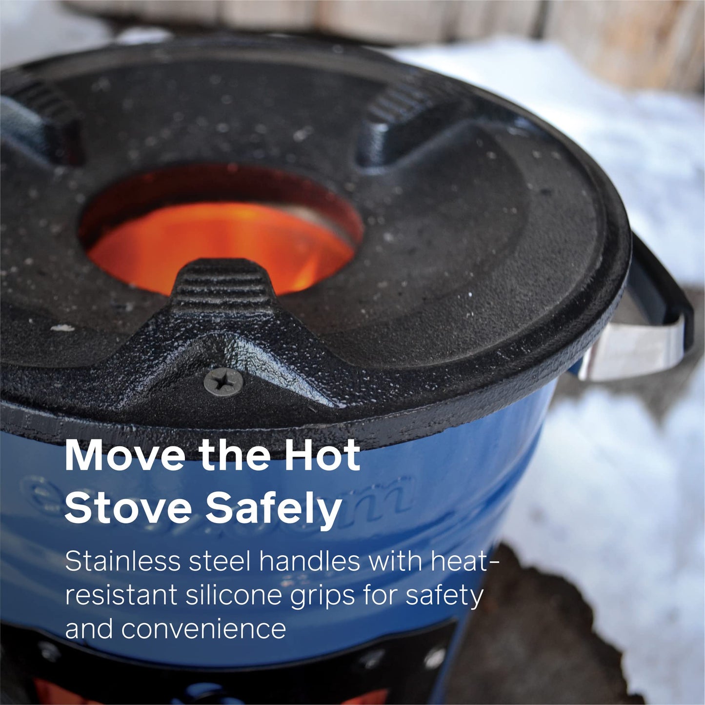 Rocket Stove Heavy Duty Portable Camp Stove for Outdoor Cooking, Versa Dual-Fuel (Wood & Charcoal)