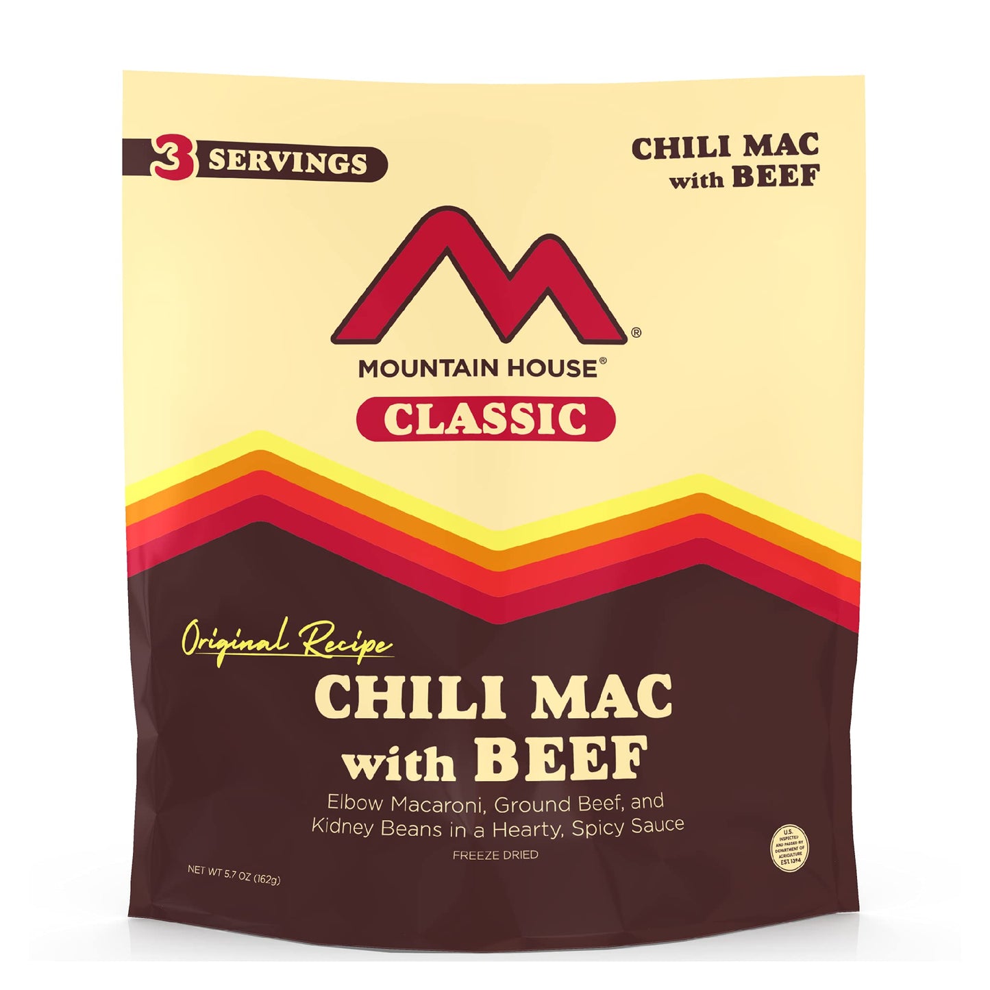 Mountain House Chili Mac with Beef | Freeze Dried Backpacking & Camping Food | 2-Servings