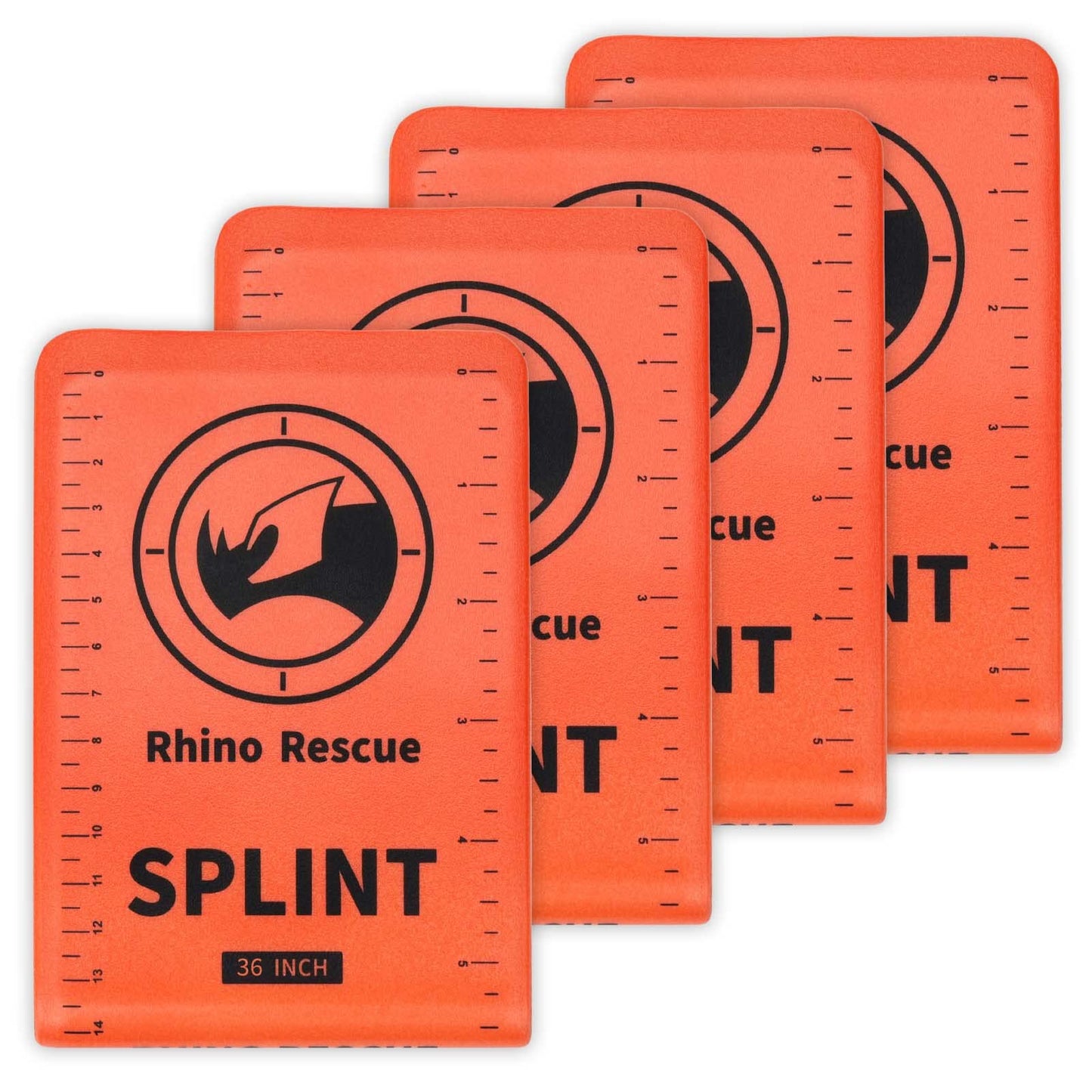 RHINO RESCUE First Aid Splint 36" X 4.3" Orange-Gray, Keep Bones in Position (1, Folded)
