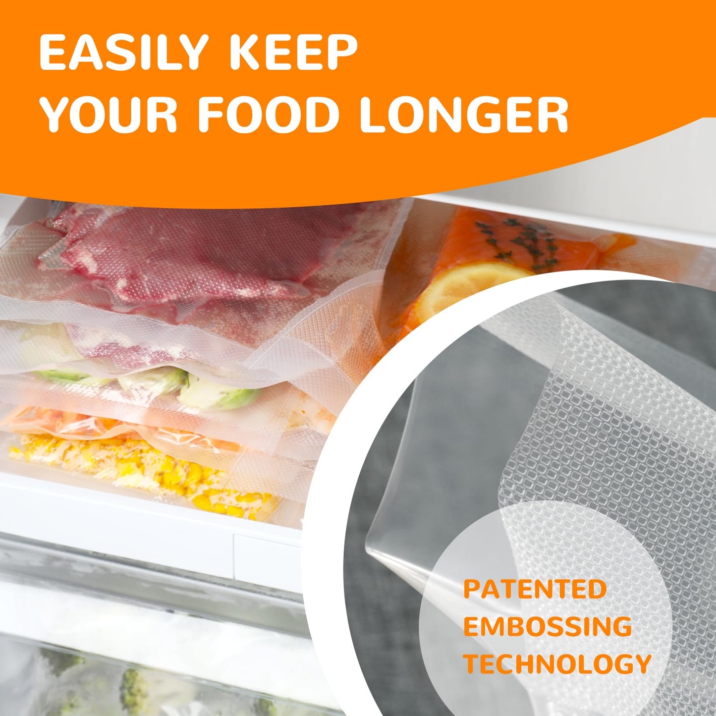 Wevac 11” x 150’ Food Vacuum Seal Roll Keeper with Cutter, Ideal Vacuum Sealer Bags for Food Saver, BPA Free, Commercial Grade, Great for Storage, Meal prep and Sous Vide