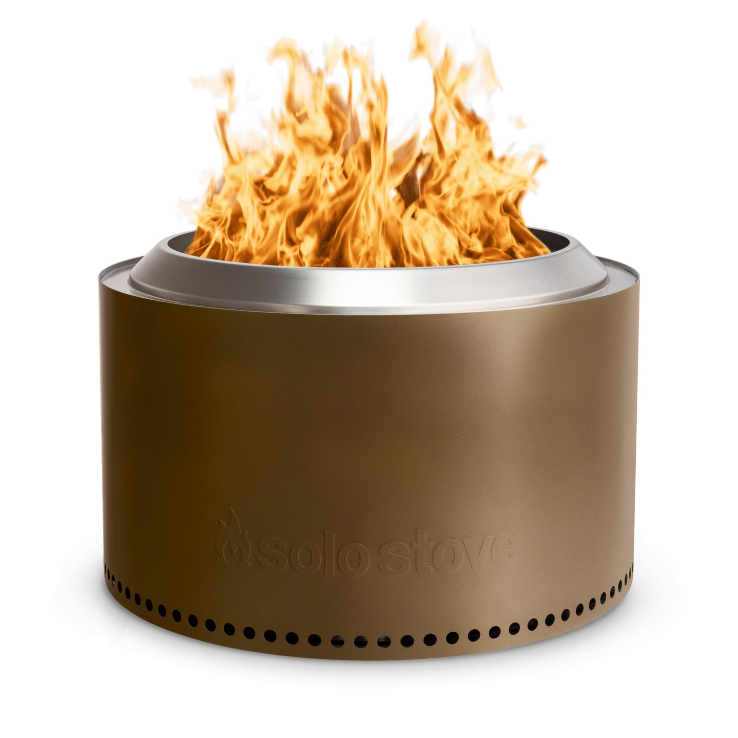 Solo Stove Yukon 2.0, 27 Inch Smokeless Fire Pit with Removable Ash Pan - Wood Burning Portable Stainless Steel Outdoor Fireplace, Stainless Steel, Ideal for 6 or More People, 38 lbs