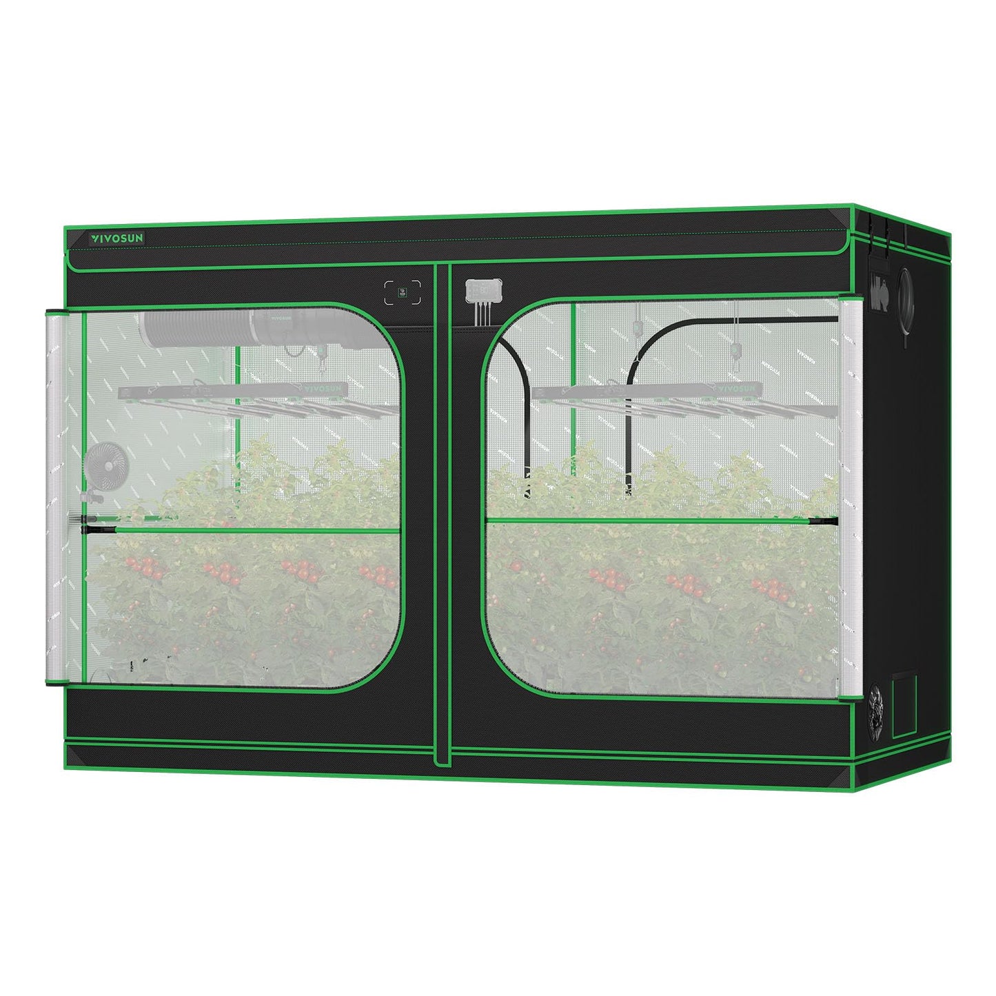 VIVOSUN P224 24"×24"×48" PRO Grow Tent, with Thick 1 inch Poles, Strengthened High Reflective Mylar Oxford Fabric & Extra Hanging Bars for Hydroponics Indoor Plant for AeroLight A100, No High CFM Kit