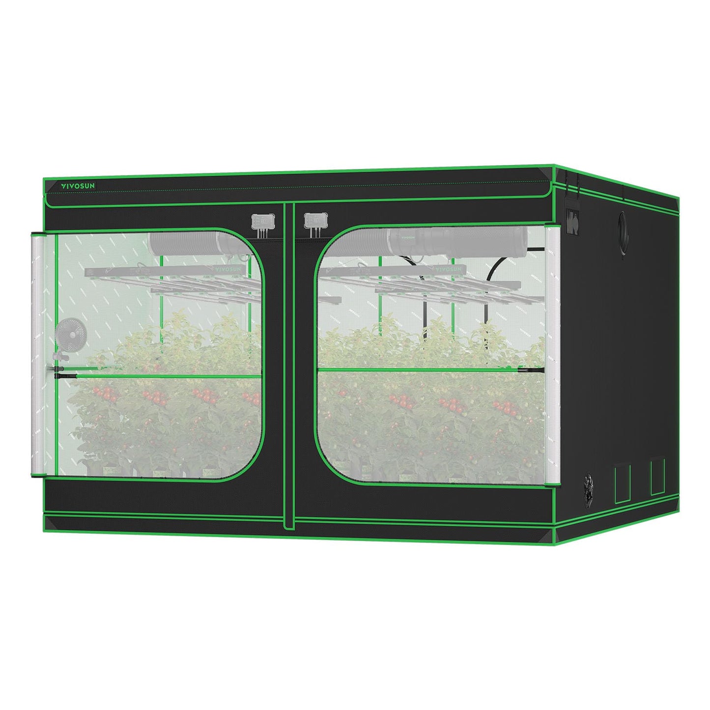 VIVOSUN P224 24"×24"×48" PRO Grow Tent, with Thick 1 inch Poles, Strengthened High Reflective Mylar Oxford Fabric & Extra Hanging Bars for Hydroponics Indoor Plant for AeroLight A100, No High CFM Kit