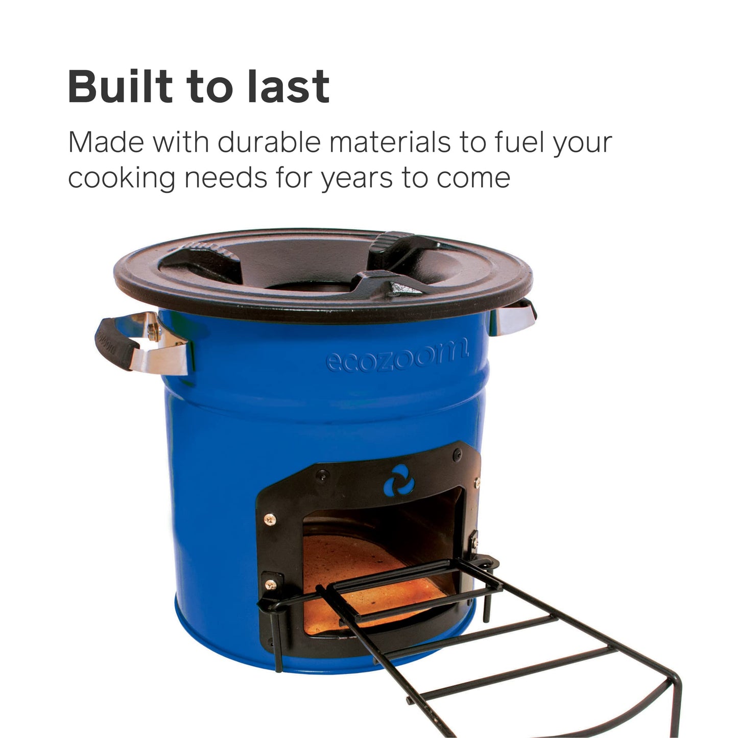 Rocket Stove Heavy Duty Portable Camp Stove for Outdoor Cooking, Versa Dual-Fuel (Wood & Charcoal)