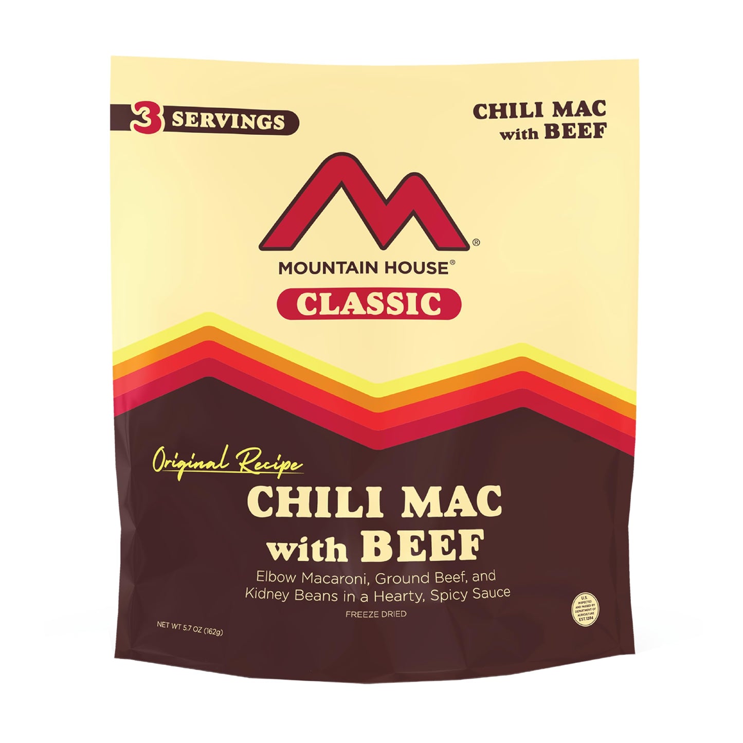 Mountain House Chili Mac with Beef | Freeze Dried Backpacking & Camping Food | 2-Servings