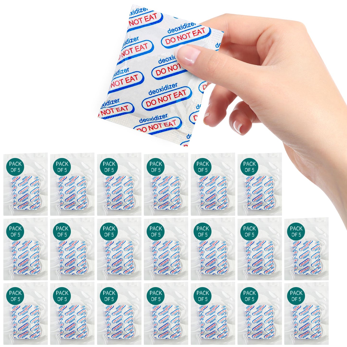 200 Packs 500CC Food Grade Oxygen Absorbers (10 Packs x 1 Vacuum Bag) Oxygen Absorbers for Food Storage, Oxygen Packet for Long Term Food Storage - O2 Absorbers for Food Grade