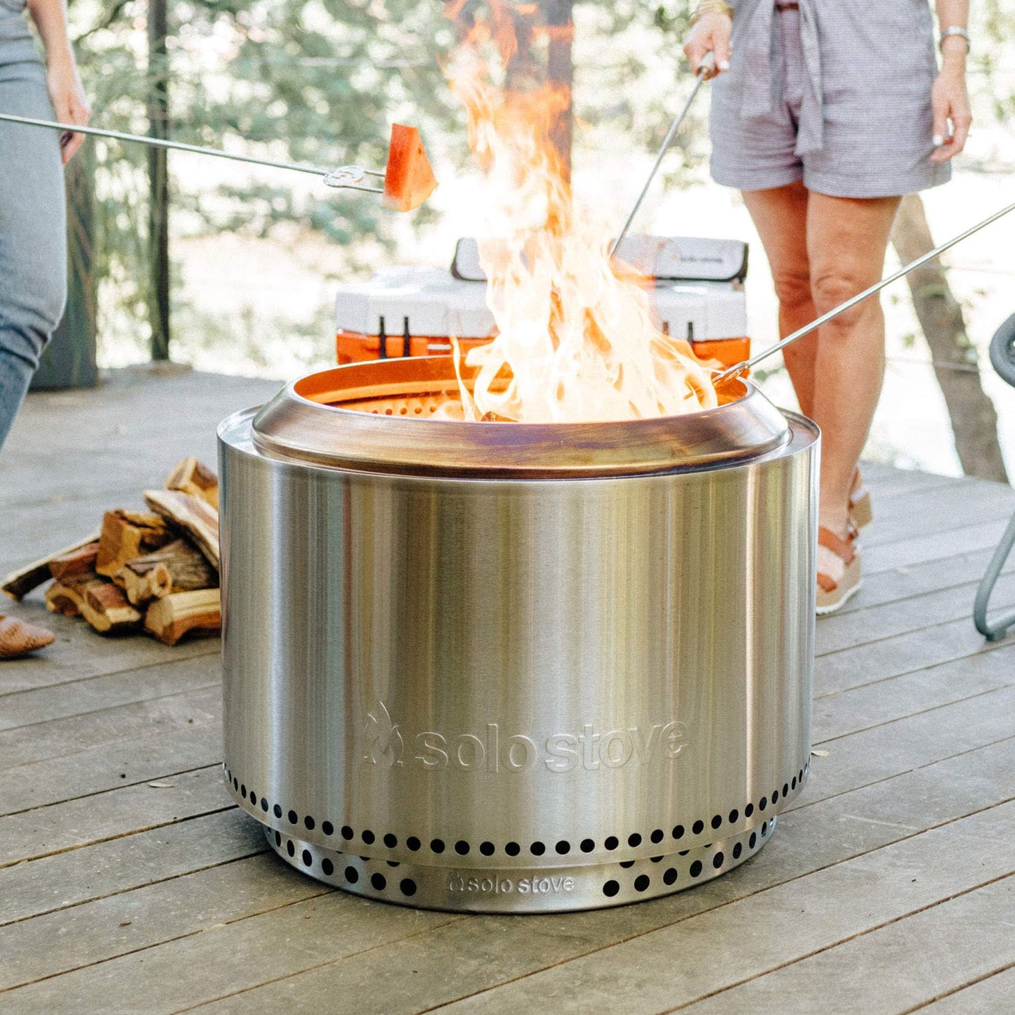 Solo Stove Yukon 2.0, 27 Inch Smokeless Fire Pit with Removable Ash Pan - Wood Burning Portable Stainless Steel Outdoor Fireplace, Stainless Steel, Ideal for 6 or More People, 38 lbs