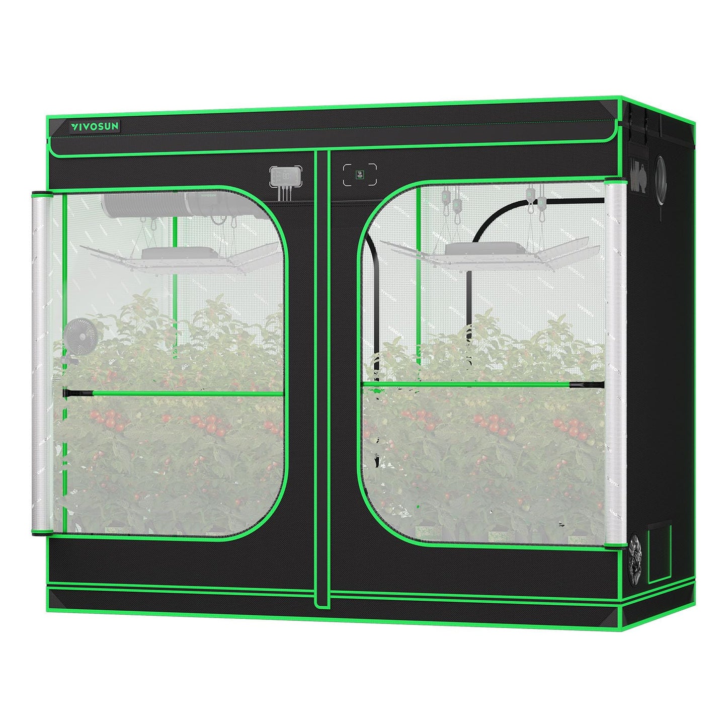 VIVOSUN P224 24"×24"×48" PRO Grow Tent, with Thick 1 inch Poles, Strengthened High Reflective Mylar Oxford Fabric & Extra Hanging Bars for Hydroponics Indoor Plant for AeroLight A100, No High CFM Kit