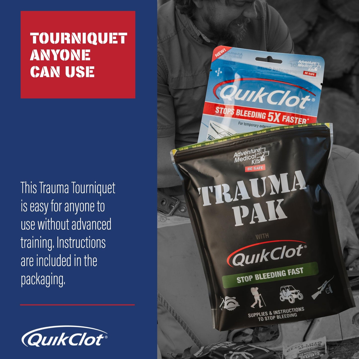 Adventure Medical Kits Trauma Pak First Aid Kit with QuikClot Sponge