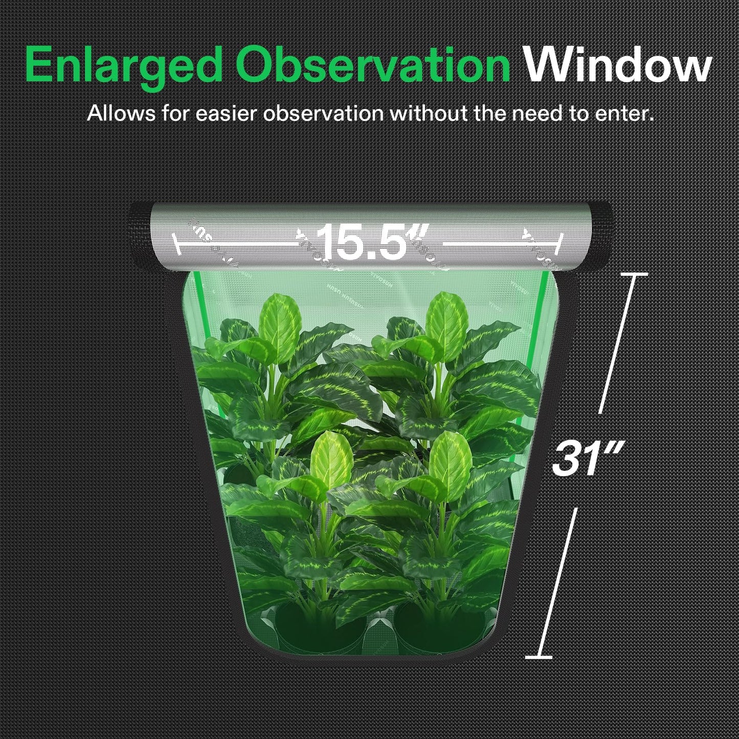 VIVOSUN P224 24"×24"×48" PRO Grow Tent, with Thick 1 inch Poles, Strengthened High Reflective Mylar Oxford Fabric & Extra Hanging Bars for Hydroponics Indoor Plant for AeroLight A100, No High CFM Kit