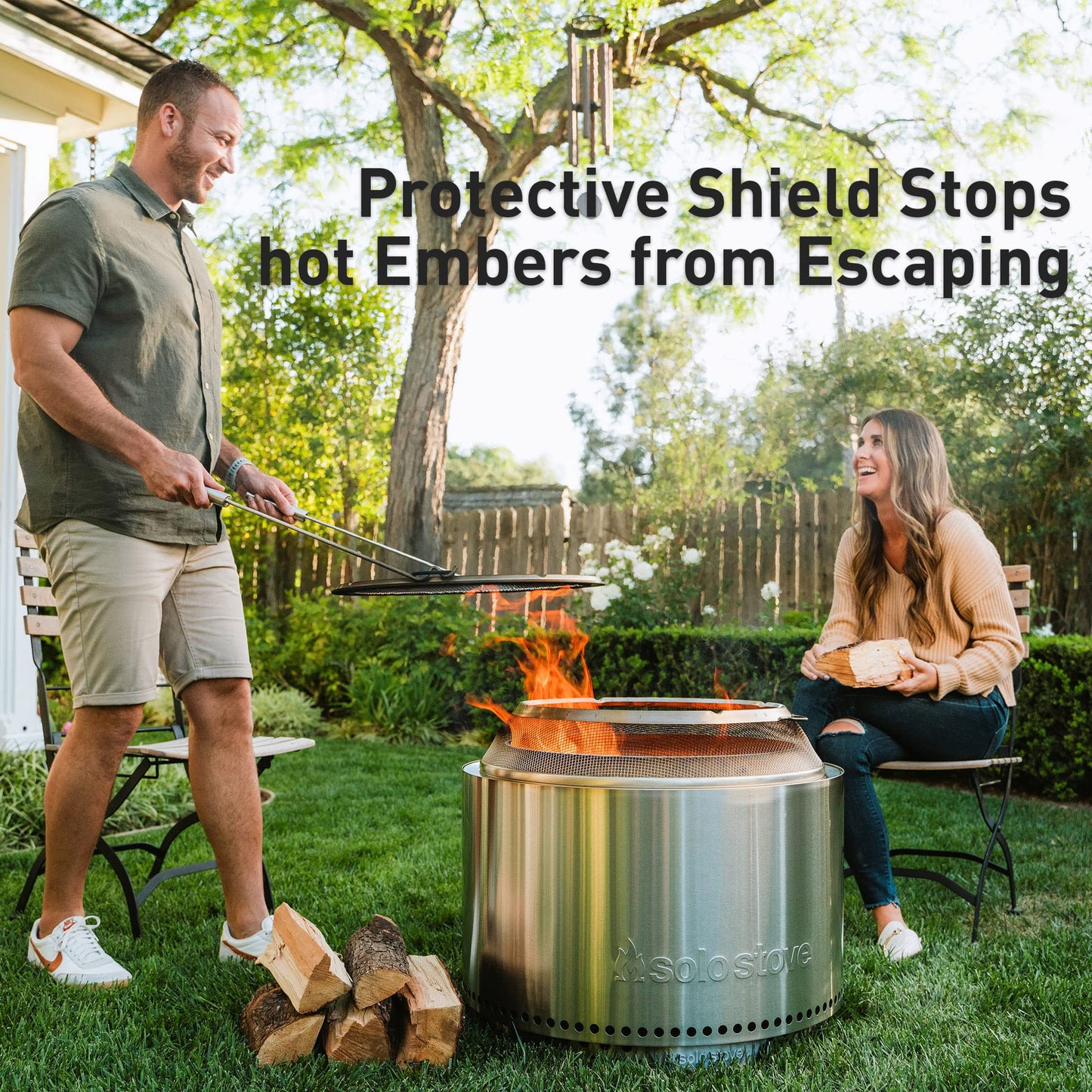 Solo Stove Yukon 2.0, 27 Inch Smokeless Fire Pit with Removable Ash Pan - Wood Burning Portable Stainless Steel Outdoor Fireplace, Stainless Steel, Ideal for 6 or More People, 38 lbs