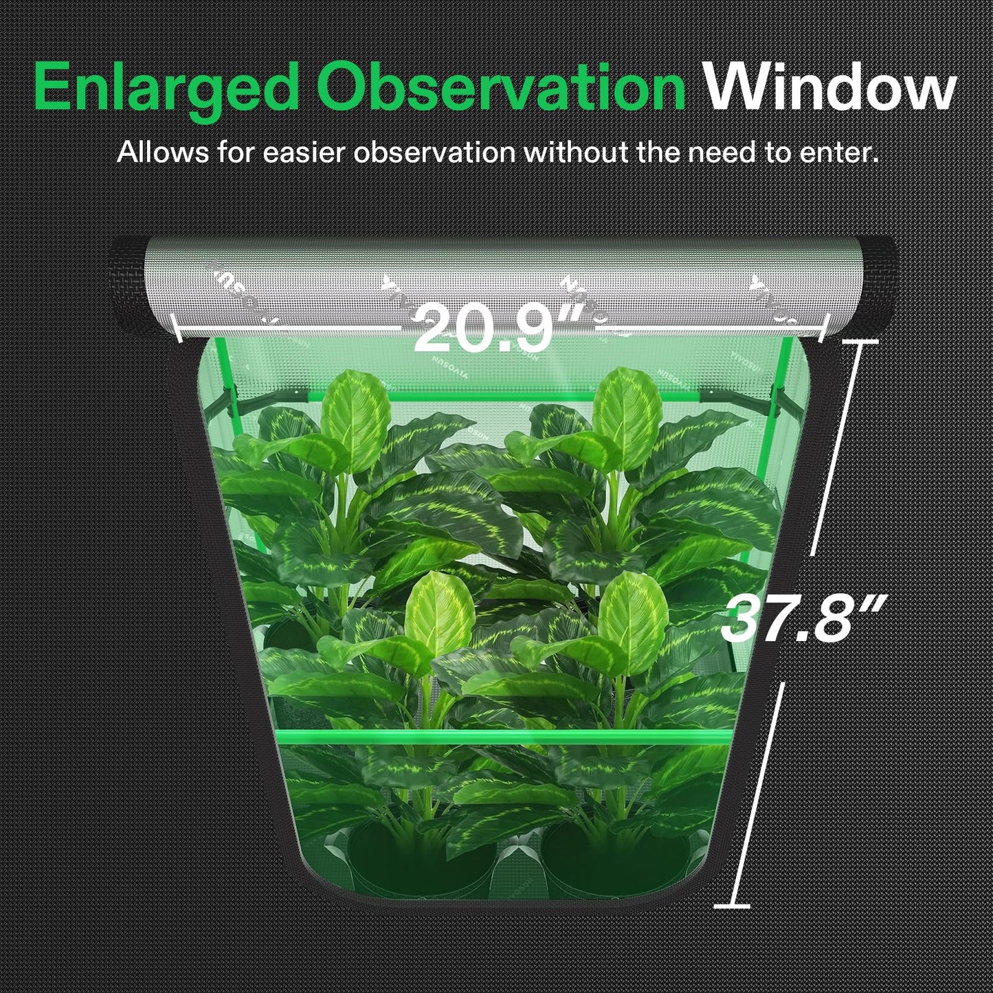 VIVOSUN P224 24"×24"×48" PRO Grow Tent, with Thick 1 inch Poles, Strengthened High Reflective Mylar Oxford Fabric & Extra Hanging Bars for Hydroponics Indoor Plant for AeroLight A100, No High CFM Kit