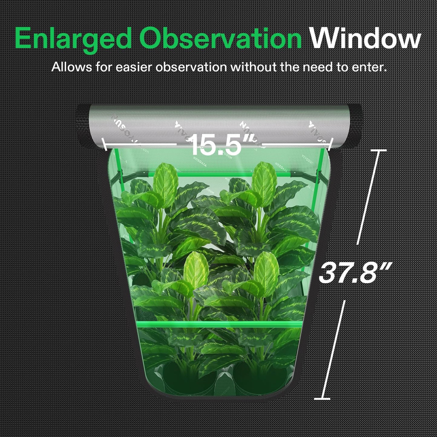 VIVOSUN P224 24"×24"×48" PRO Grow Tent, with Thick 1 inch Poles, Strengthened High Reflective Mylar Oxford Fabric & Extra Hanging Bars for Hydroponics Indoor Plant for AeroLight A100, No High CFM Kit