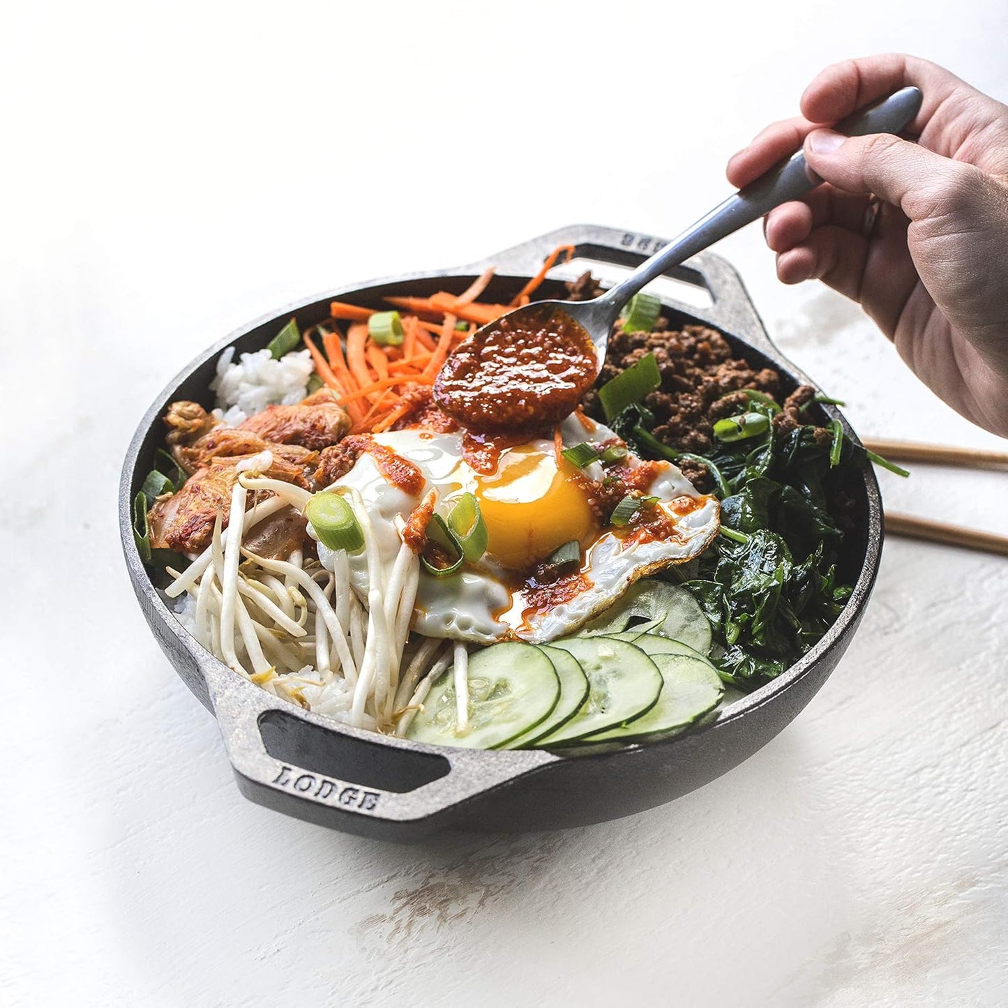 Lodge Manufacturing Company L9MW Mini Wok Cast Iron, 9", Black