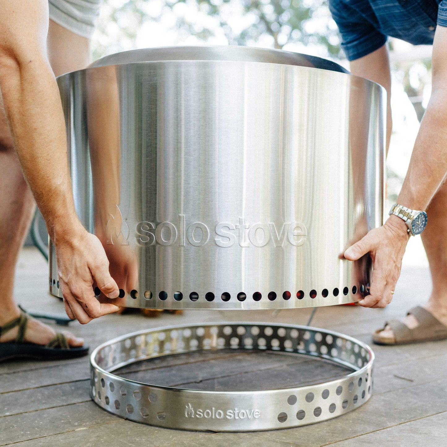 Solo Stove Yukon 2.0, 27 Inch Smokeless Fire Pit with Removable Ash Pan - Wood Burning Portable Stainless Steel Outdoor Fireplace, Stainless Steel, Ideal for 6 or More People, 38 lbs