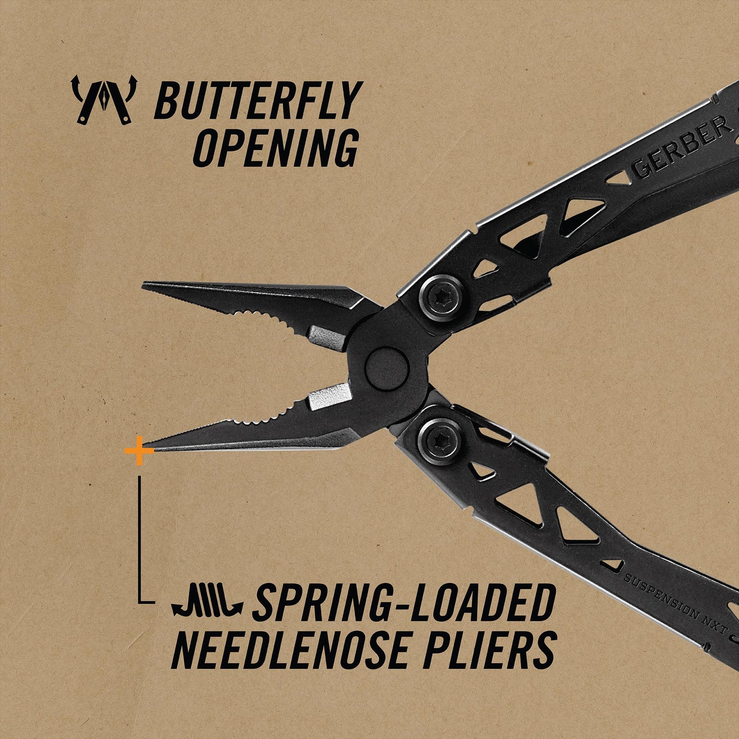 Gerber Gear Suspension-NXT 15-in-1 EDC Multi tool with Pocket Knife, Needle Nose Pliers and Wire Stripper Tools, Gifts for Men, Survival and Camping Gear, Stainless Steel