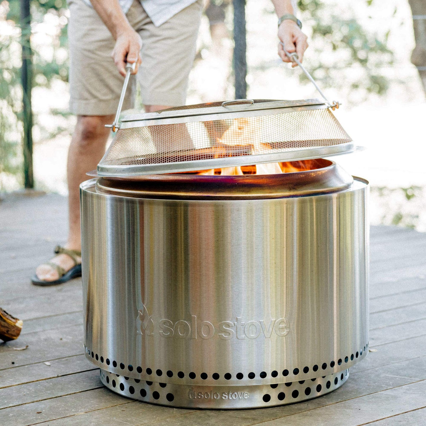 Solo Stove Yukon 2.0, 27 Inch Smokeless Fire Pit with Removable Ash Pan - Wood Burning Portable Stainless Steel Outdoor Fireplace, Stainless Steel, Ideal for 6 or More People, 38 lbs