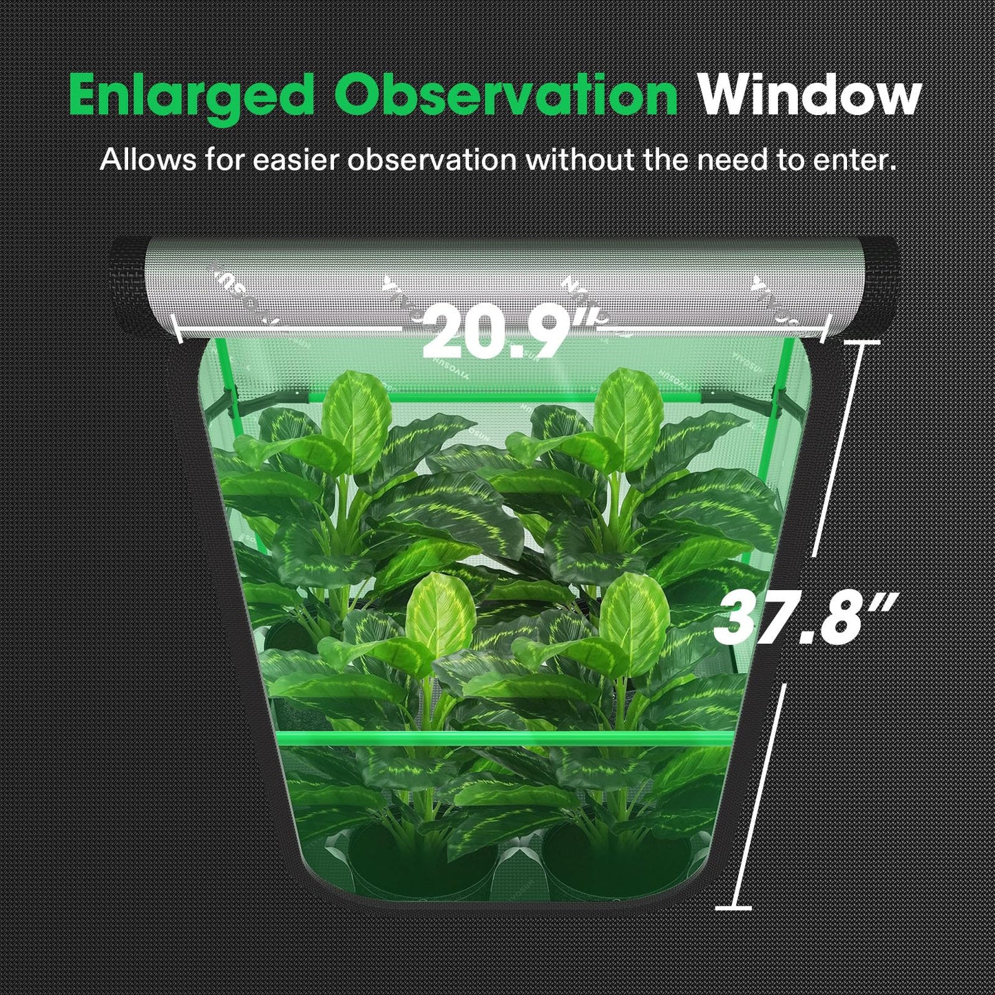 VIVOSUN P224 24"×24"×48" PRO Grow Tent, with Thick 1 inch Poles, Strengthened High Reflective Mylar Oxford Fabric & Extra Hanging Bars for Hydroponics Indoor Plant for AeroLight A100, No High CFM Kit