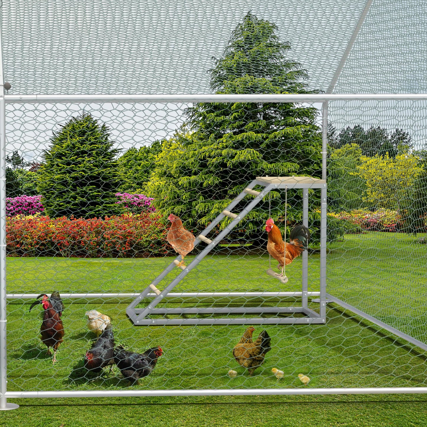Chicken Coop Roosting Perch Essentials:Perfect for Backyard Poultry, Easy Installation &,Farm Roost Toys for Chickens (55' L x 40' W)