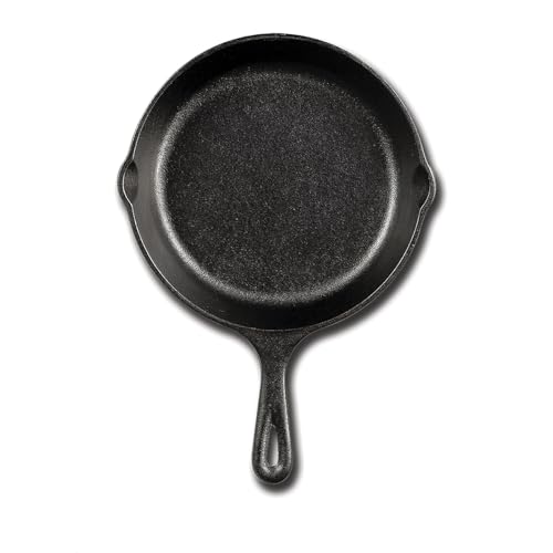 Lodge 10.25 Inch Cast Iron Pre-Seasoned Skillet – Signature Teardrop Handle - Use in the Oven, on the Stove, on the Grill, or Over a Campfire, Black