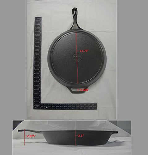 Lodge 10.25 Inch Cast Iron Pre-Seasoned Skillet – Signature Teardrop Handle - Use in the Oven, on the Stove, on the Grill, or Over a Campfire, Black