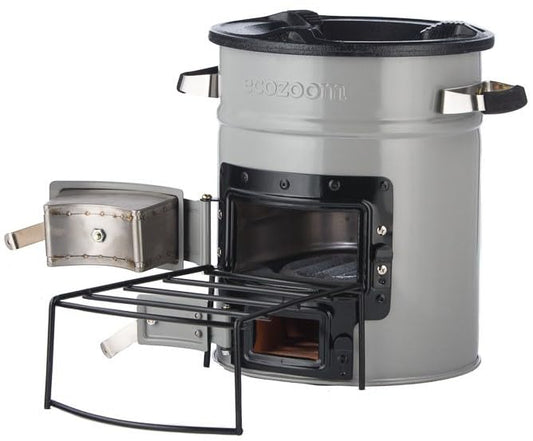 Rocket Stove Heavy Duty Portable Camp Stove for Outdoor Cooking, Versa Dual-Fuel (Wood & Charcoal)