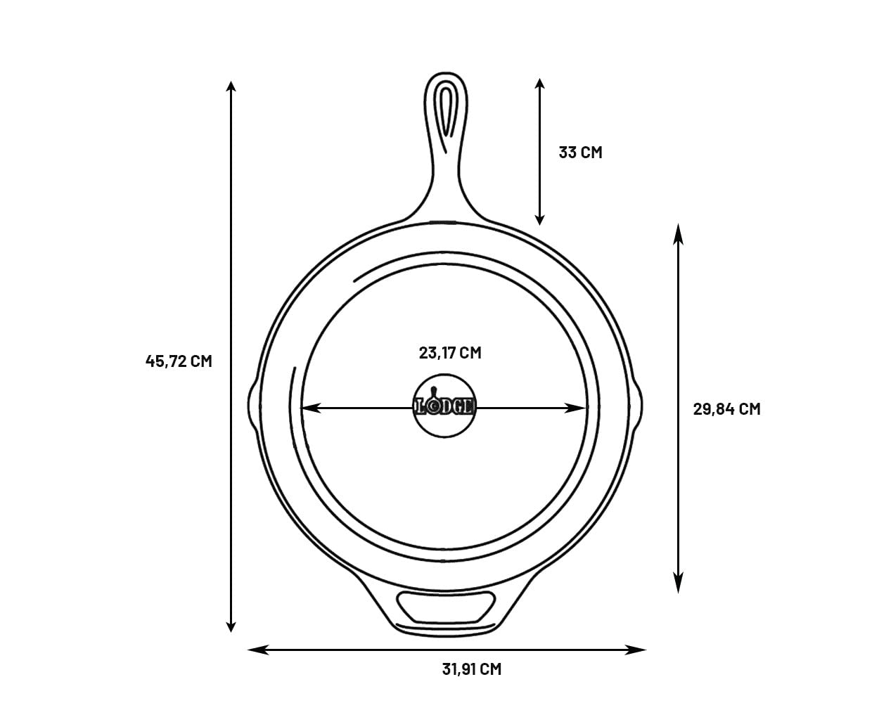 Lodge Cast Iron Skillet with Red Silicone Hot Handle Holder, 12-inch