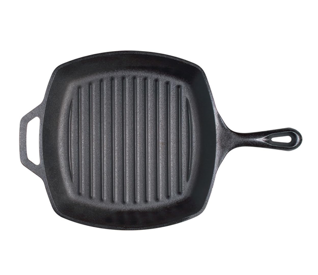 Lodge L8SGP3 Cast Iron Square Grill Pan, Pre-Seasoned, 10.5-inch