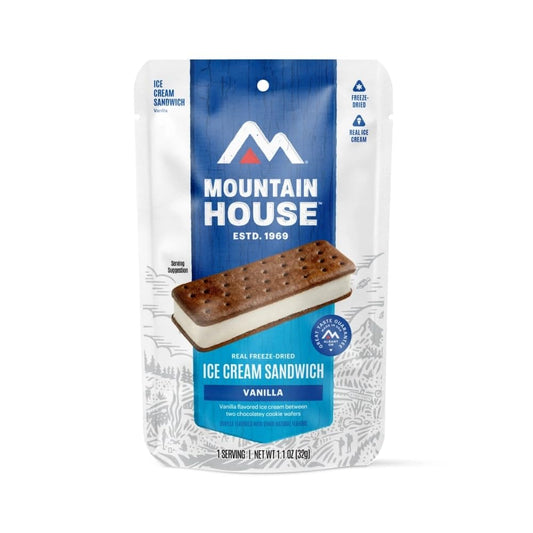 Mountain House Vanilla Ice Cream Sandwich | Freeze Dried Backpacking & Camping Food | 1 Serving