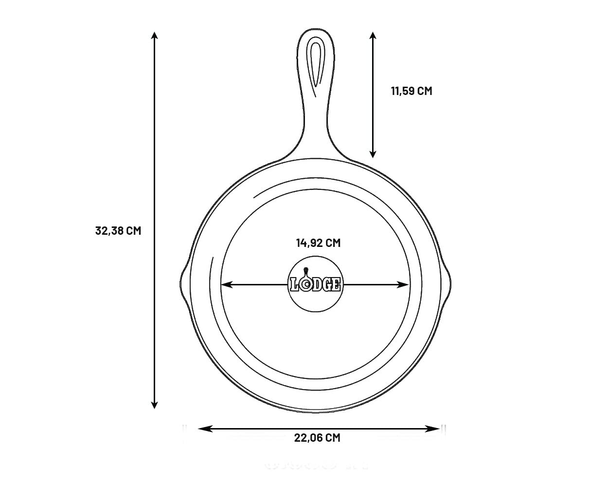 Lodge 10.25 Inch Cast Iron Pre-Seasoned Skillet – Signature Teardrop Handle - Use in the Oven, on the Stove, on the Grill, or Over a Campfire, Black