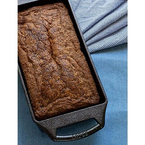 Lodge Cast Iron Loaf Pan 8.5x4.5 Inch, Black