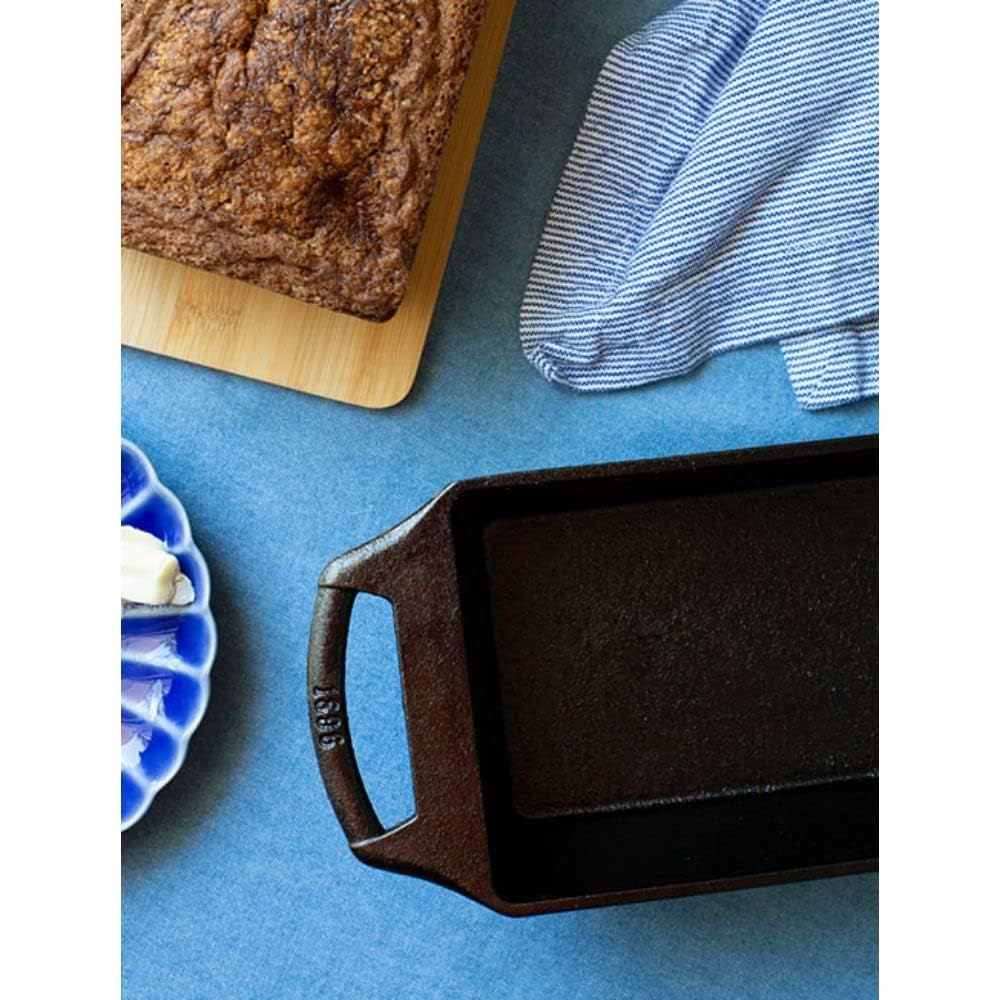 Lodge Cast Iron Loaf Pan 8.5x4.5 Inch, Black