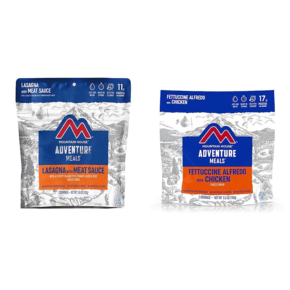 Mountain House Lasagna with Meat Sauce | Freeze Dried Backpacking & Camping Food |2 Servings